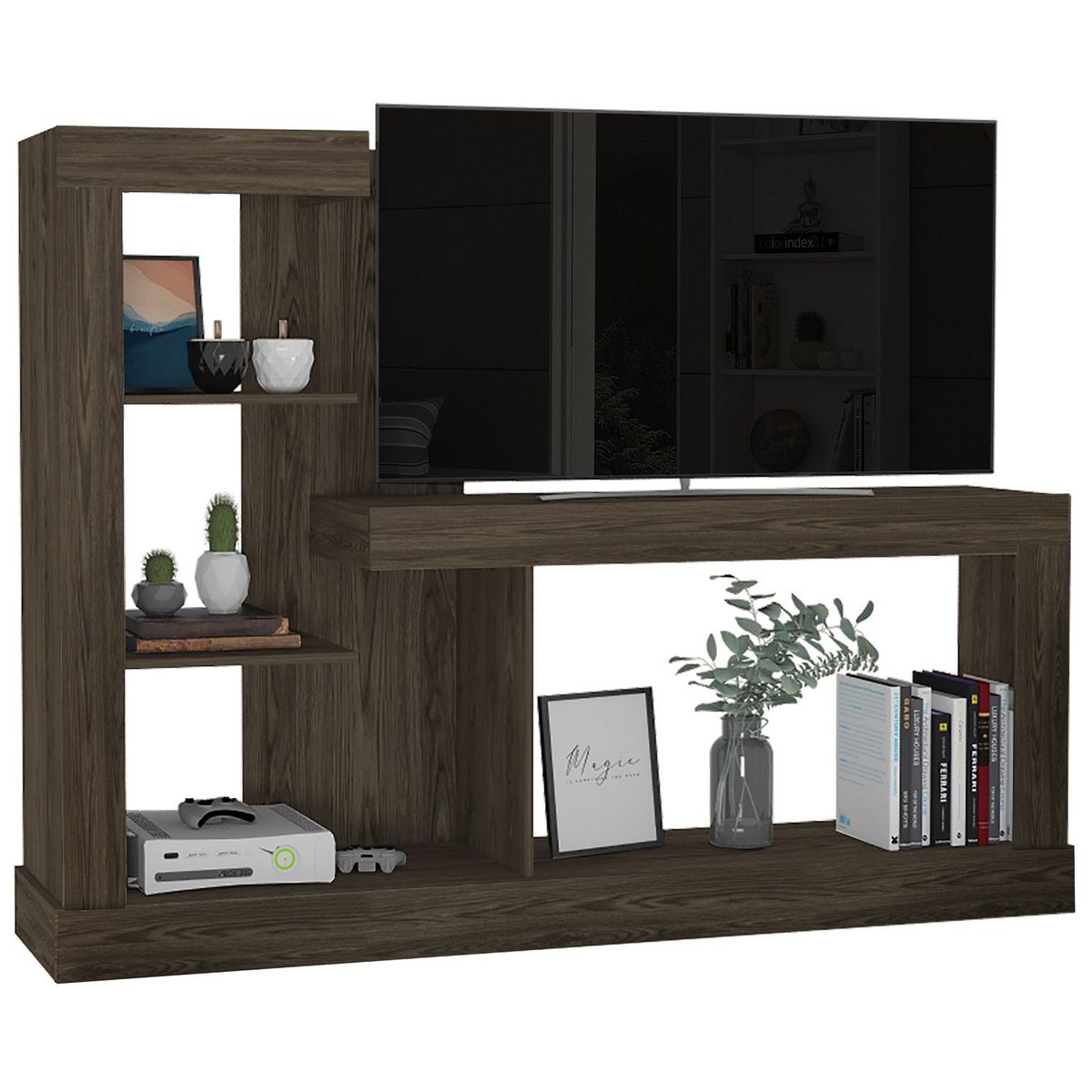 RTA DESIGN - Centro de Entretenimiento de 180 x 133.7 x 41.5 cm, Mueble de TV Moderno para Televisor de 55 Pulgadas,  RTA Muebles.