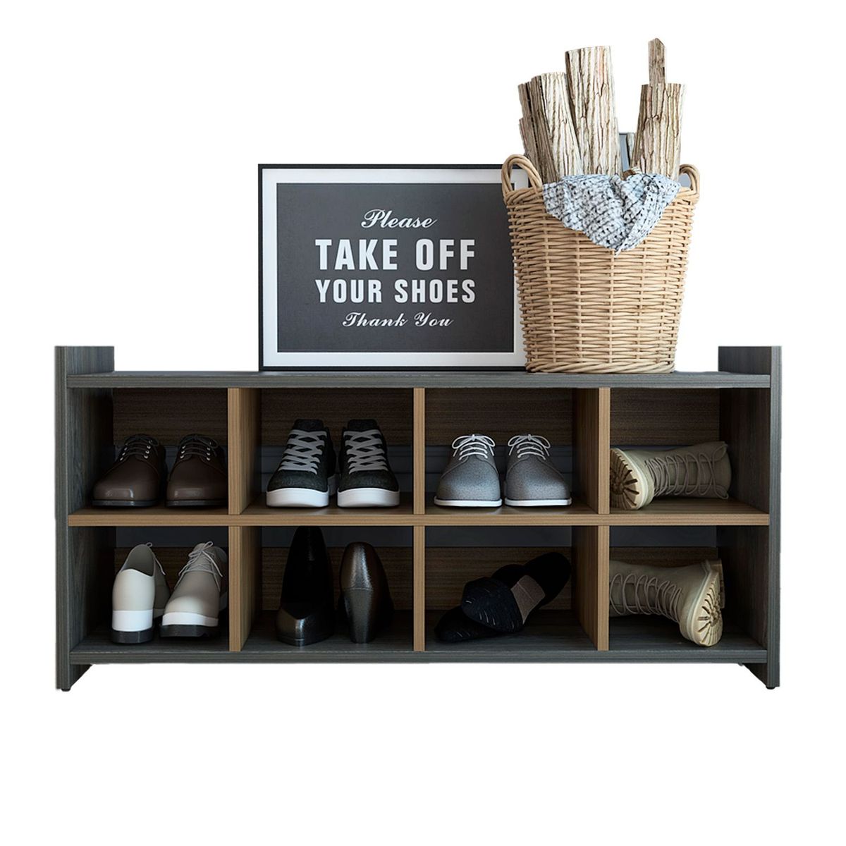 RTA DESIGN - Organizador De Zapatos/Recibidor Z101 Carbón+Gales RTA