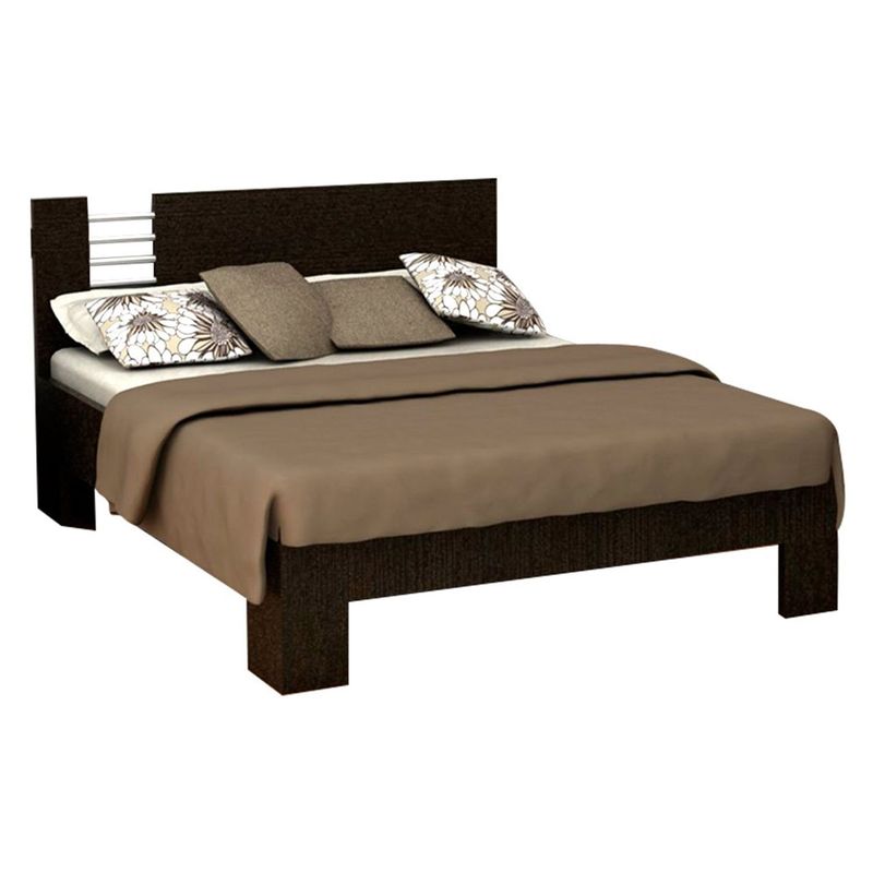 RTA DESIGN - Cama para Colchón Doble en Aglomerado 146 x 198 cm (Incluye 2 Mesas de Noche y Mesa para TV) RTA Design
