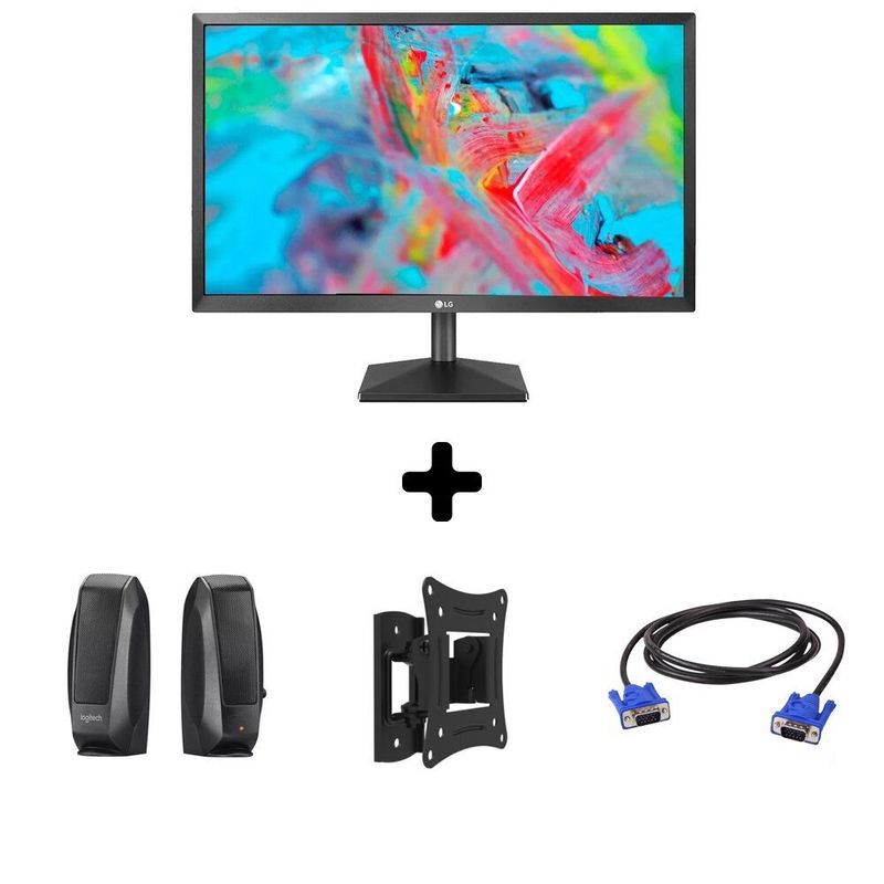 LG - Monitor lg 24 + cable vga + soporte f. + parlantes