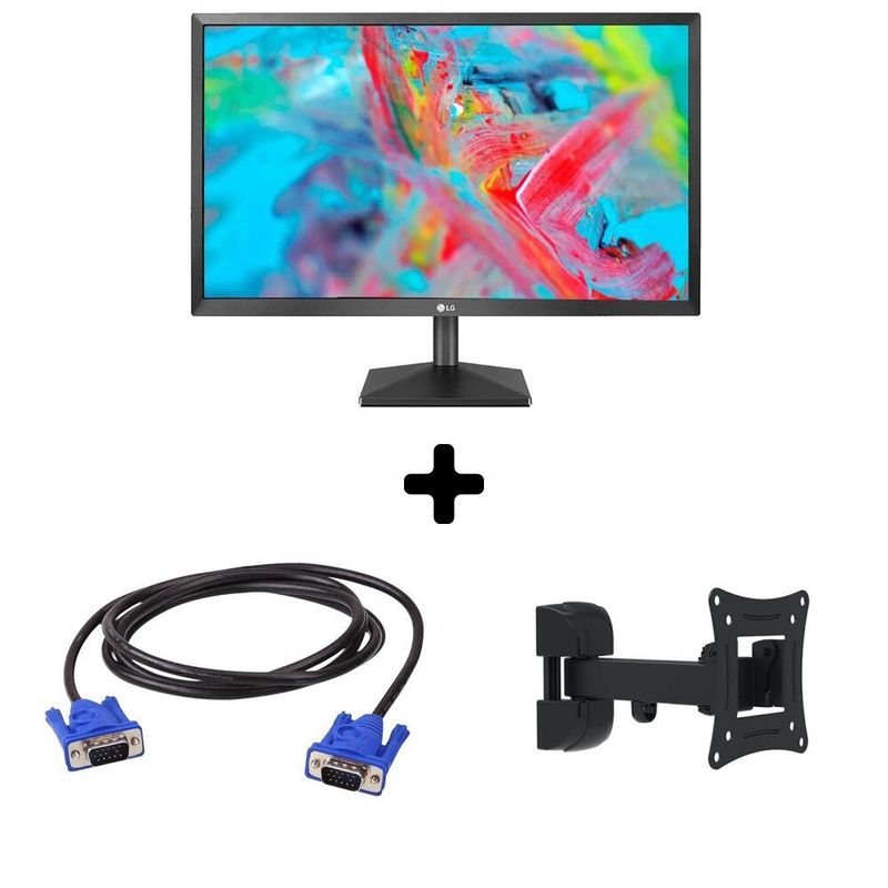 LG - Monitor lg 24 full hd + cable vga + soporte brazo