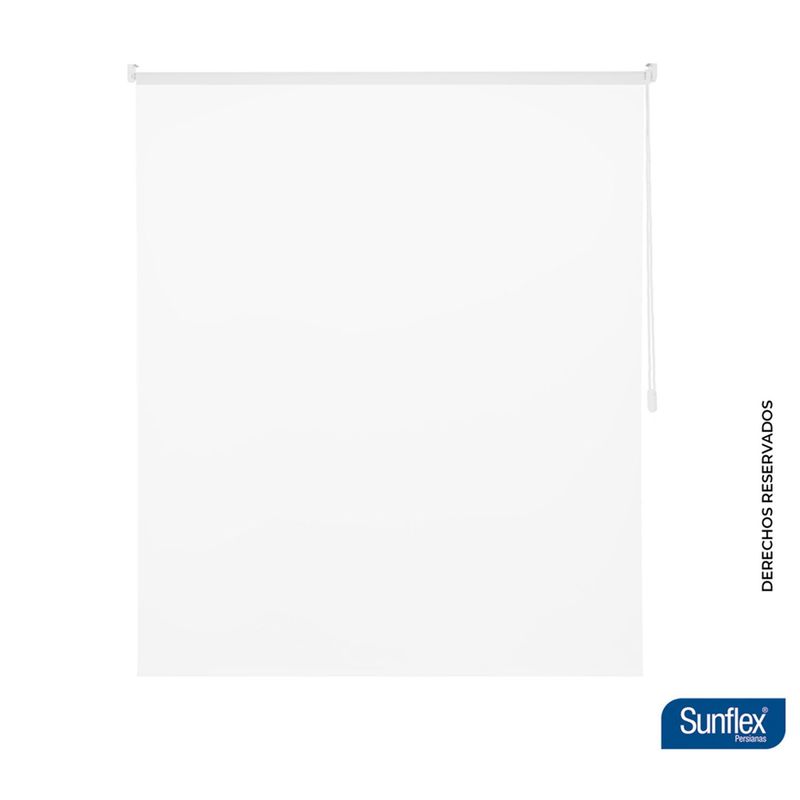 SUNFLEX - Cortina Solar Screen Blanco 120 cm x 230 cm. Cortina Enrollable: Cortina para sala, Cortina para estudio, Cortina para alcobas