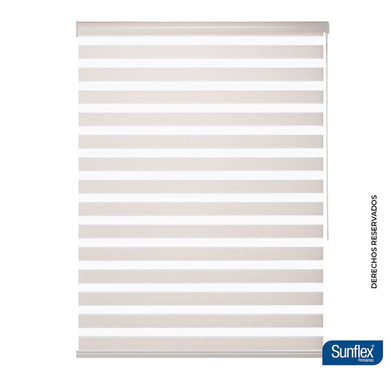 SUNFLEX - Cortina Roller Duo Arena 120 cm x 230 cm. Cortina Enrollable: Cortina para sala, Cortina para estudio, Cortina para alcoba