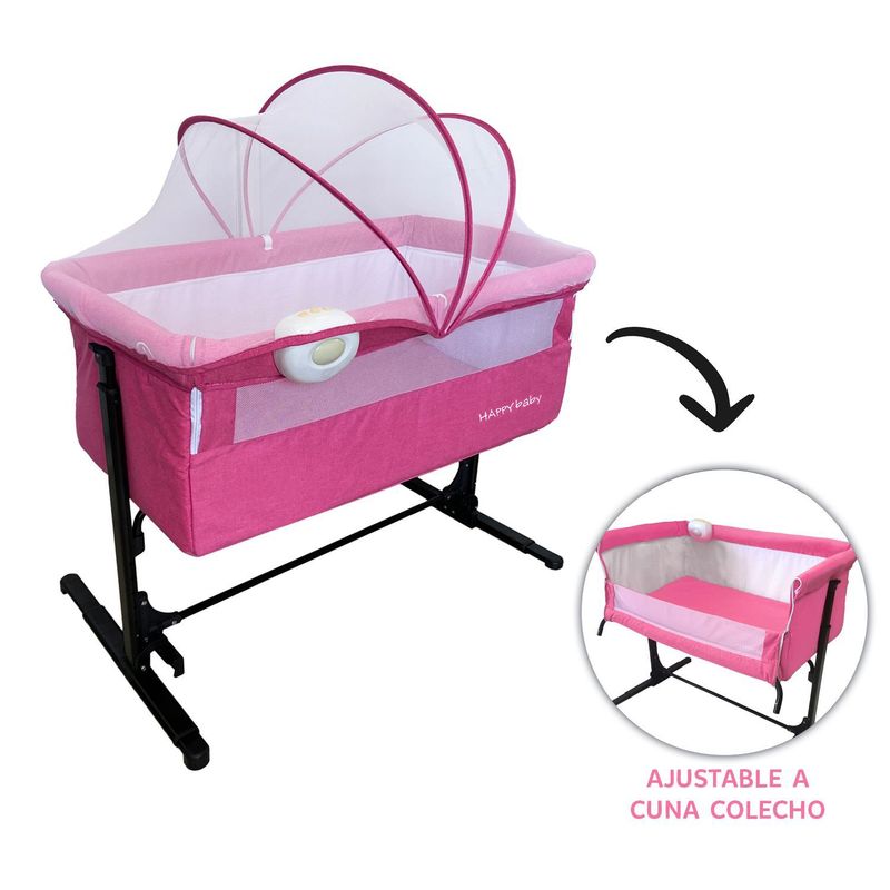 HAPPY BABY - Cuna Colecho Mix Rosa Happy Baby