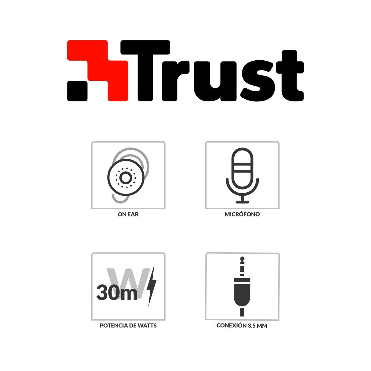 TRUST - Audífonos Diadema Alámbrico Trust Ziva