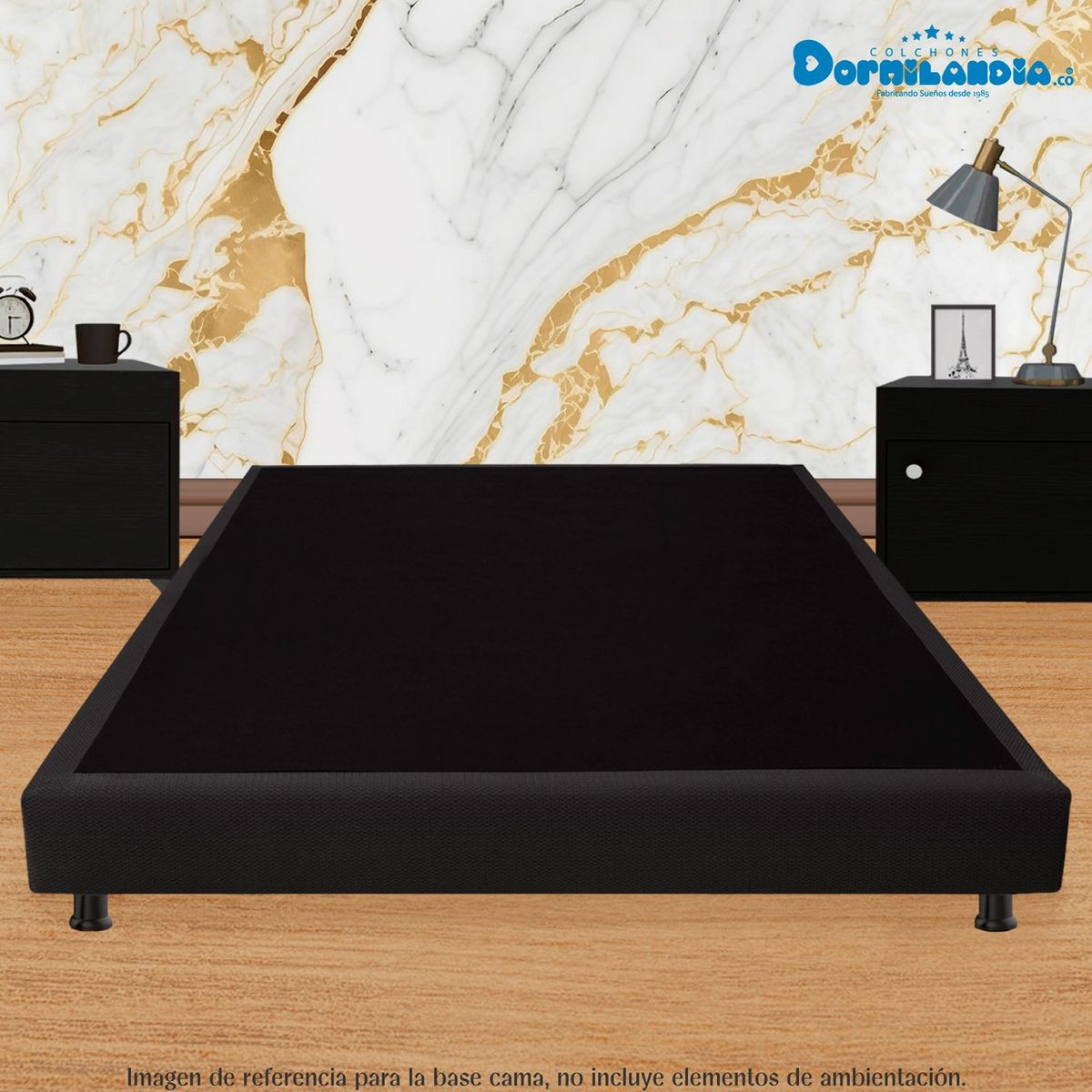 DORMILANDIA - Base Cama Tamaño Semidoble en Madera, 120 x 190 cm Dormilandia