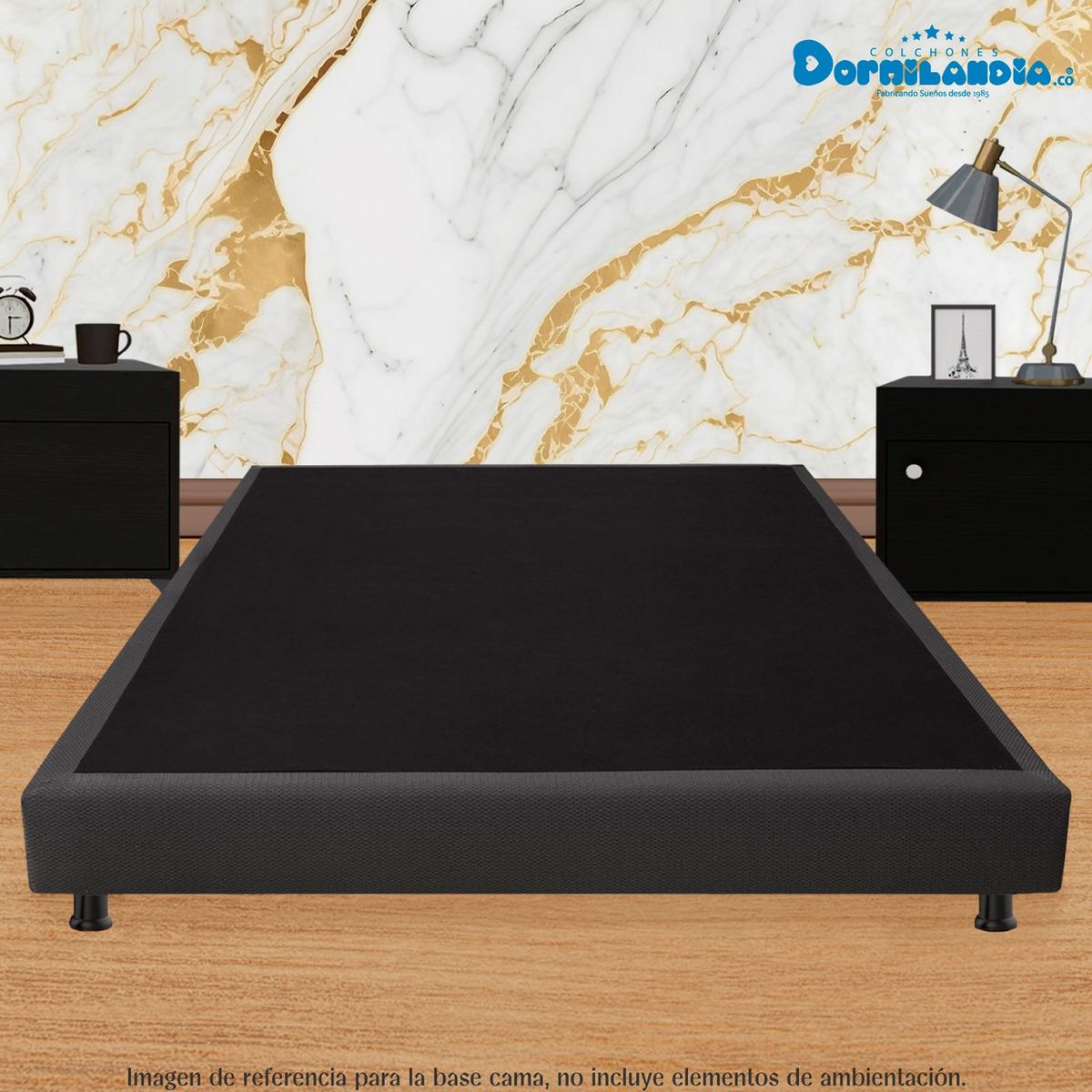 DORMILANDIA - Base Cama Tamaño Semidoble en Madera, 120 x 190 cm Dormilandia