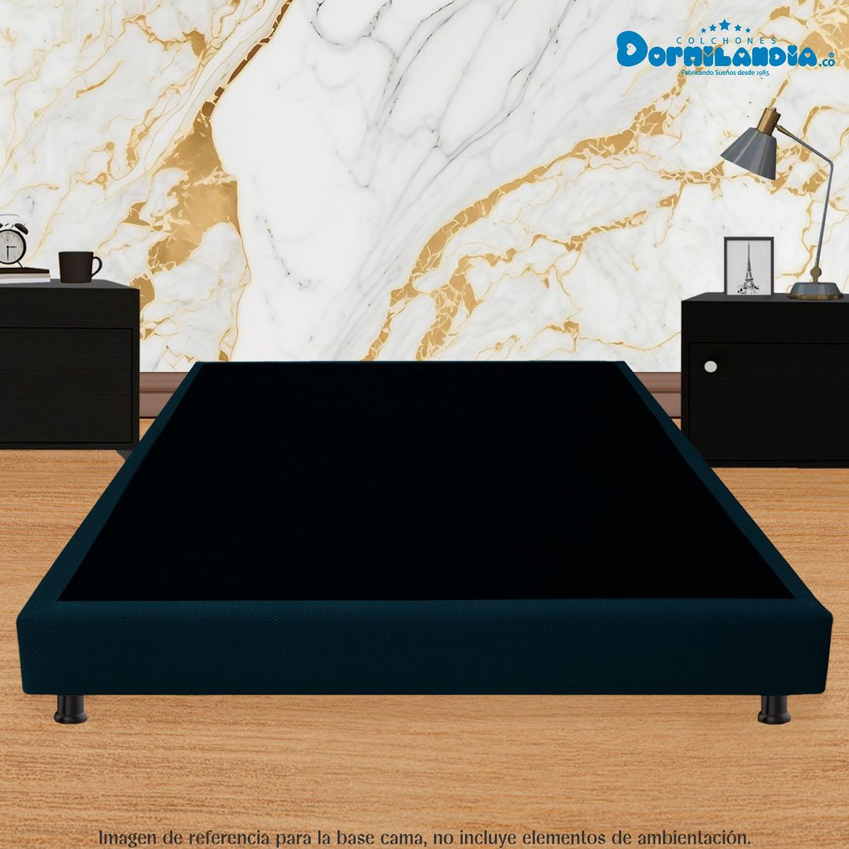 DORMILANDIA - Base de cama Doble Dublin 140 x 190 cm Solo Dormilandia