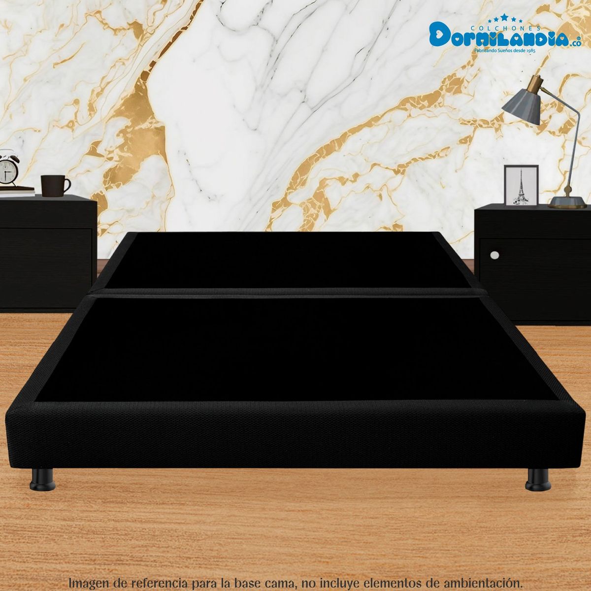 DORMILANDIA - Base Cama Dividida Tamaño Doble en Madera, 140 x 190 cm Dormilandia