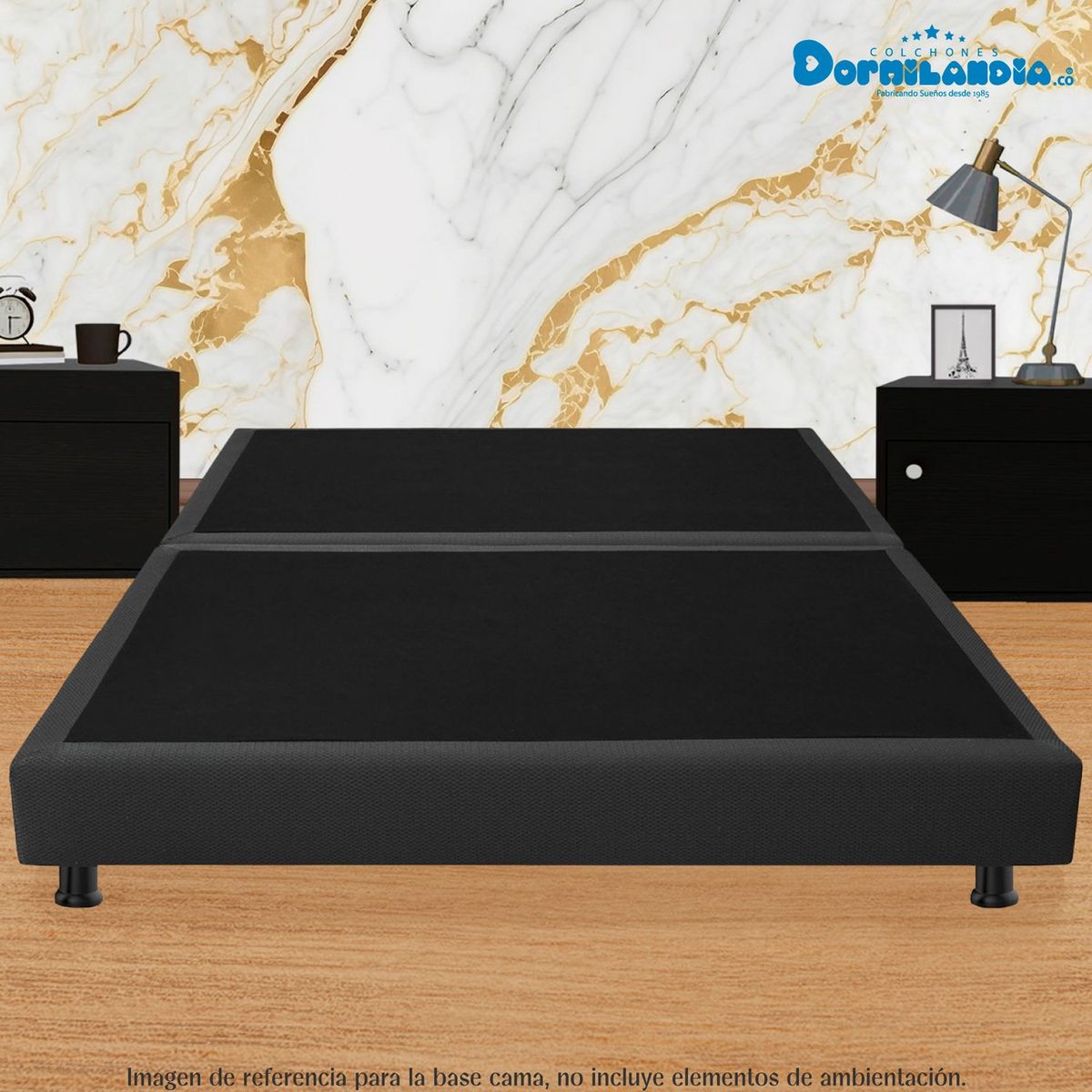 DORMILANDIA - Base Cama Dividida Tamaño Doble en Madera, 140 x 190 cm Dormilandia