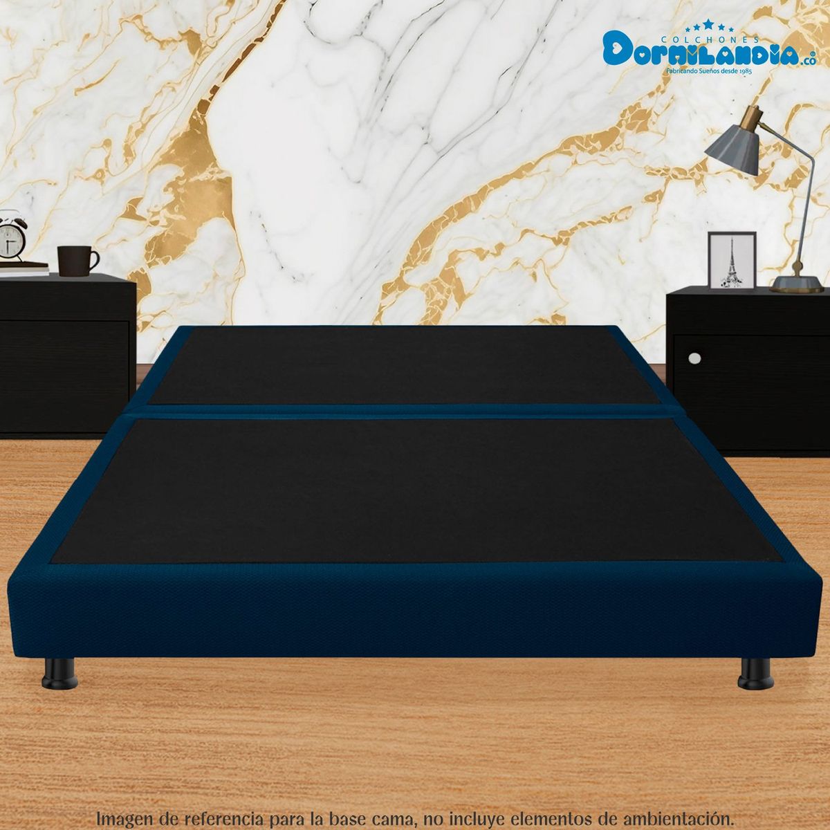 DORMILANDIA - Base Cama Dividida Tamaño Semidoble en Madera, 120 x 190 cm Dormilandia
