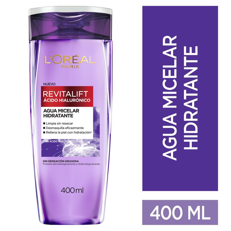 LOREAL PARIS - Agua Micelar Revitalift Loreal Paris para Todo tipo de piel 400 ml