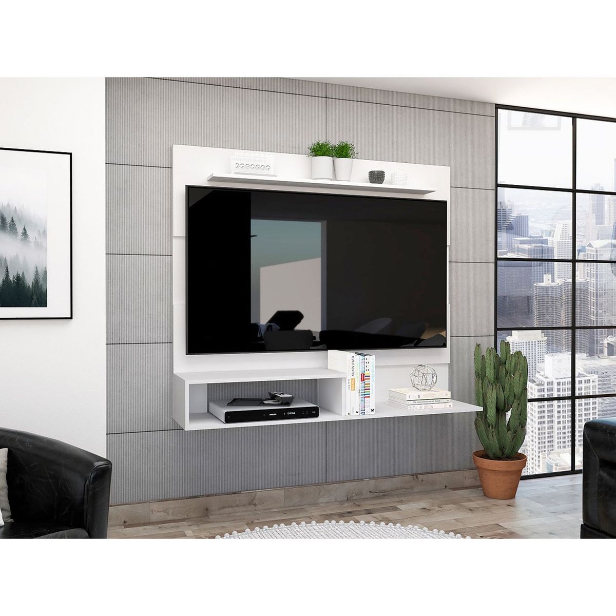 RTA DESIGN - Panel para TV Moderno de 140 x 120 x 315 cm para Televisores de Hasta 60 Pulgadas, RTA Muebles