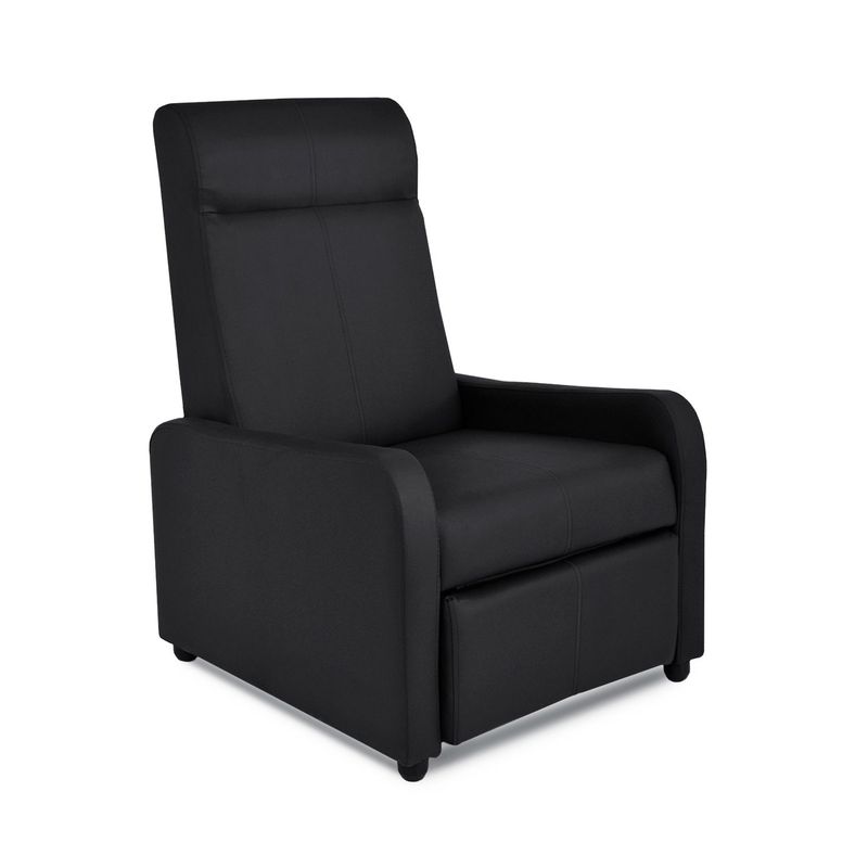 ELITE LIVING - Silla Reclinable 1 puesto Cuerina Mecánica 70 X 95 X 90 cm Negro Elite Living - Mueble