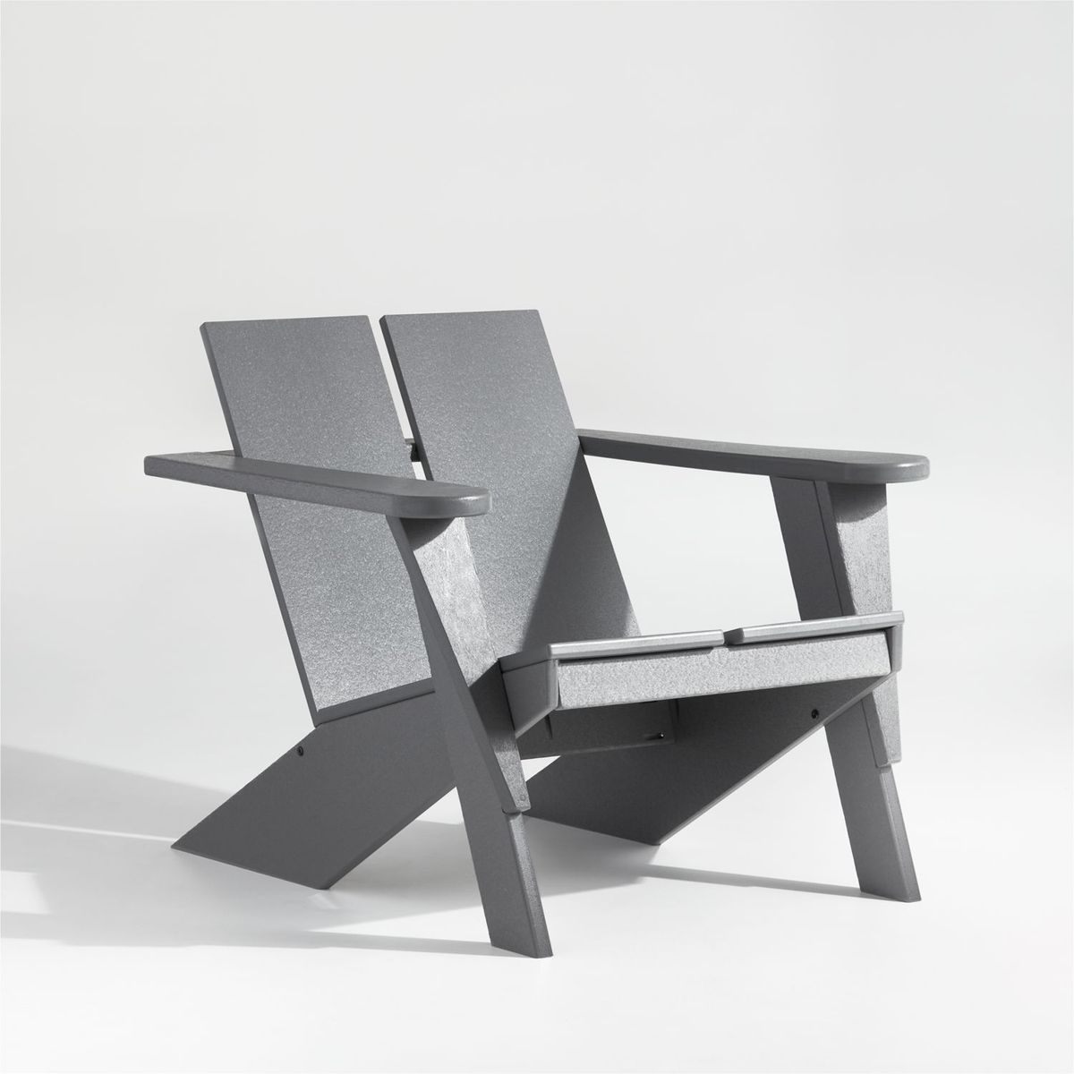 CRATE & BARREL - Silla de Terraza con reposapies Paso Gris