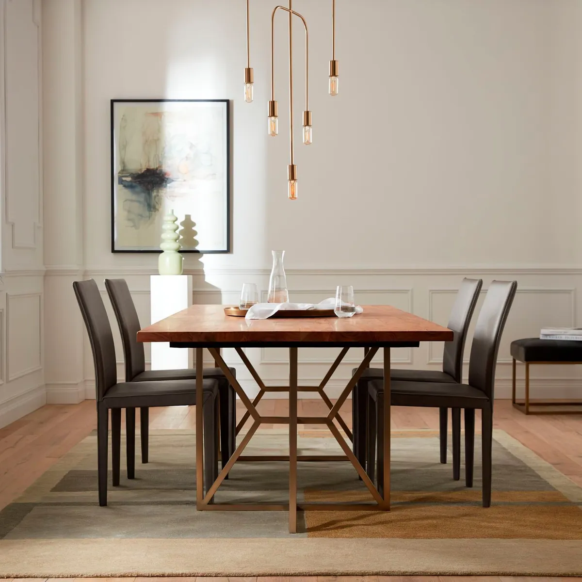 CRATE & BARREL - Mesa de comedor Hayes 8 puestos en Acacia