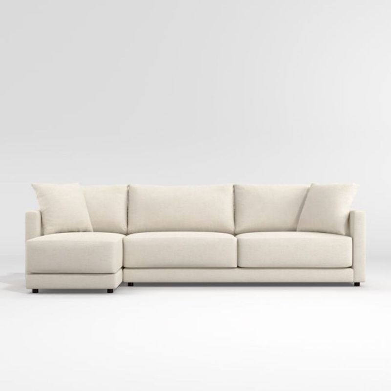 CRATE & BARREL - Sofá en L Gather Derecho en Chenille
