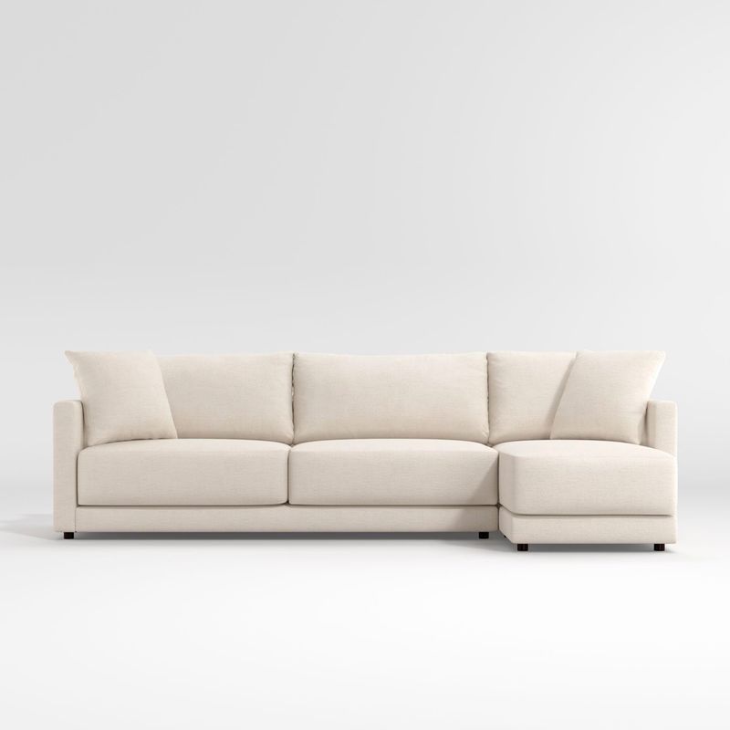 CRATE & BARREL - Sofá en L Gather Derecho en Chenille