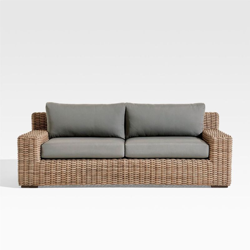 CRATE & BARREL - Sofá de Terraza Abaco 3 Puestos Tela