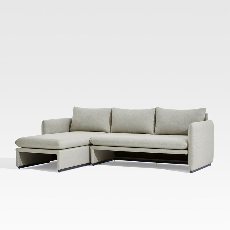 CRATE & BARREL - Sofá en L Zuma Izquierdo Tela
