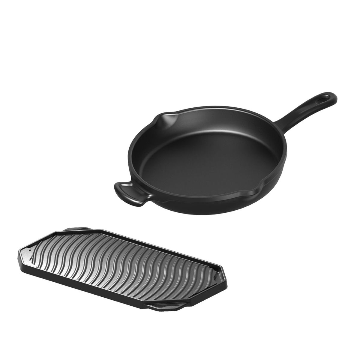 IMUSA - Sarten Skillet + Plancha Double Burner Imusa Aluminio Fundido Delicia