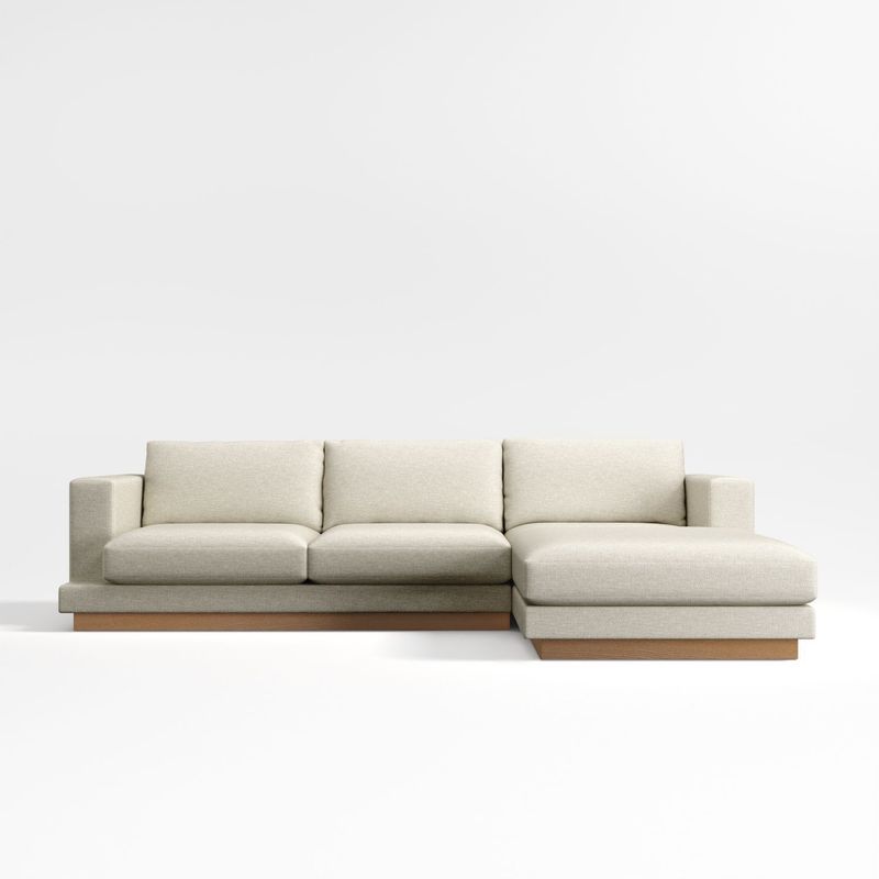 CRATE & BARREL - Sofá en L Tidal Oasis Derecho Tela