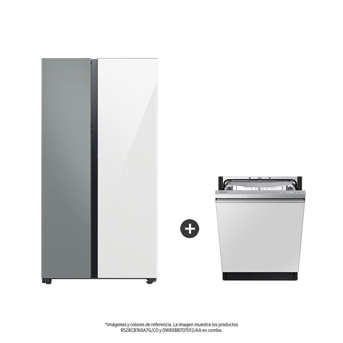SAMSUNG - Combo Samsung Bespoke Nevecón Side by Side 793 lt + Lavaplatos 75 Piezas