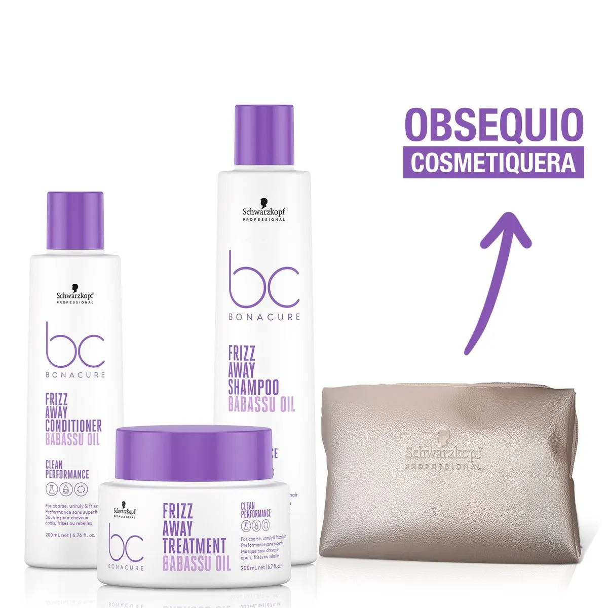 BONACURE BY SCHWARZKOPF - Tratamiento capilar Frizz Away Bonacure By Schwarzkopf Incluye: 4 productos