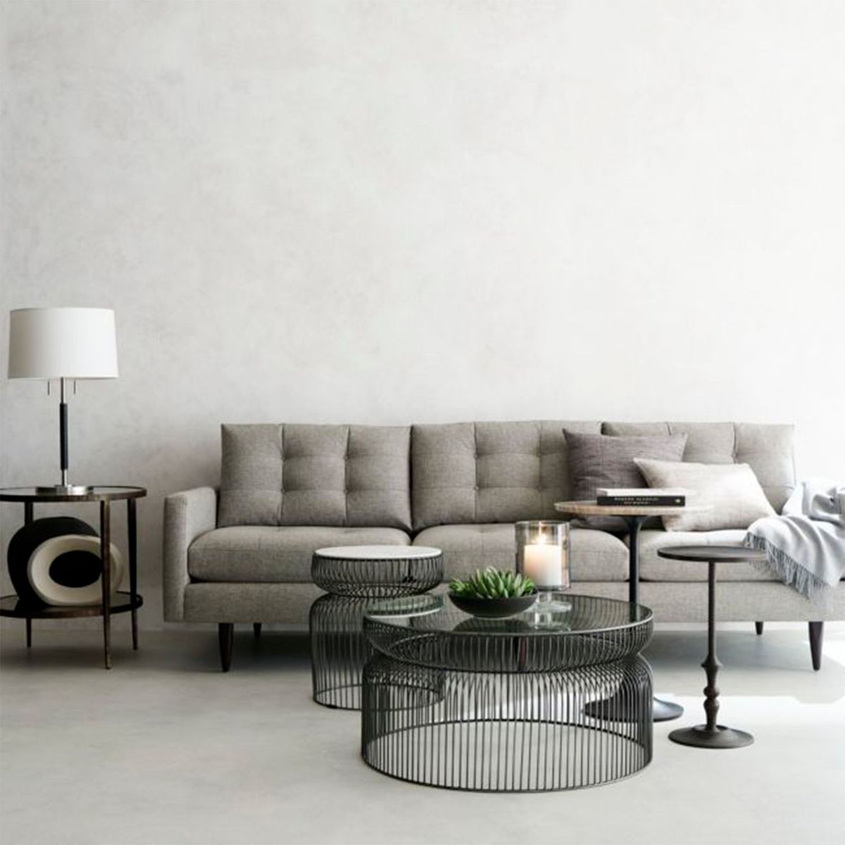 CRATE & BARREL - Mesa de centro Spoke