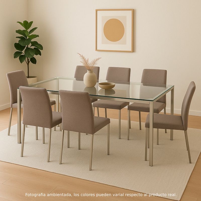 BASEMENT HOME - Juego de Comedor 6 Puestos Positano (Comedor + 6 Sillas) Basement Home 
