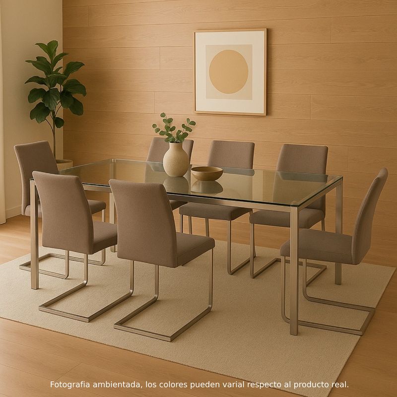 BASEMENT HOME - Juego de Comedor para 6 Personas Positano (Mesa + 6 Sillas) Basement Home una pata