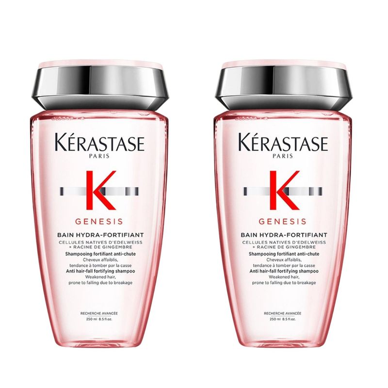 KERASTASE - Shampoos Pack Duo Genesis Hydra-Fortifiant anti-caída cabello graso 250ml Kerastase Incluye:2 Productos