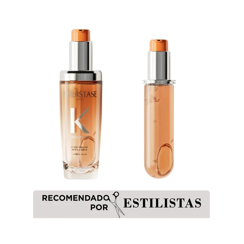 KERASTASE - Dúo Aceite capilar Kerastase Oil Discipline Oleo Relax Anti-frizz 75 ml + refil 75 ml