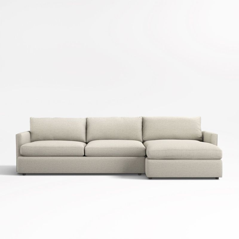 CRATE & BARREL - Sofá en L Lounge Derecho en Tela