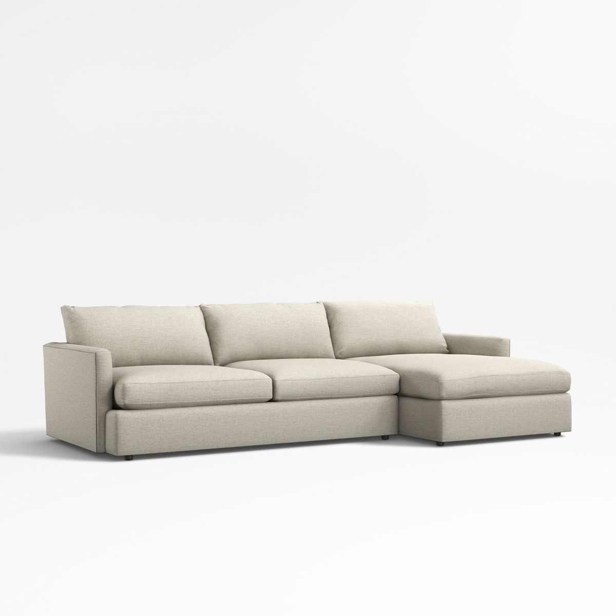 CRATE & BARREL - Sofá en L Lounge Derecho en Tela