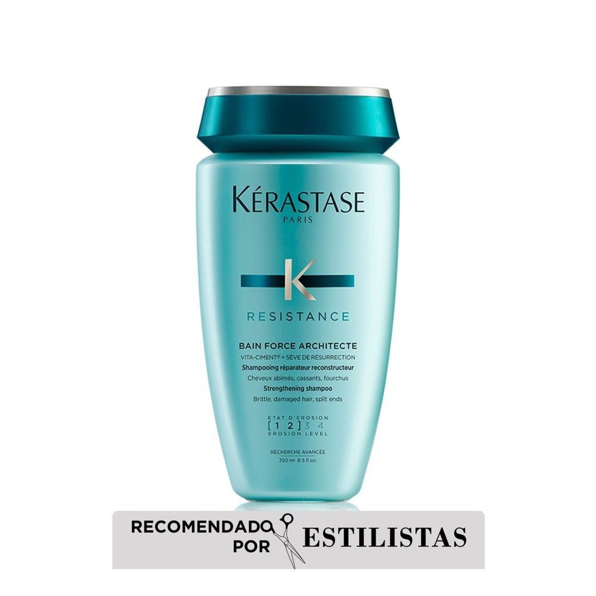 KERASTASE - Kit Résistance kérastase x Summer -  Bain Force Architecte Reparación Cabello Dañado  250ML, Sérum Termoprotector Résistance Thérapiste Cabello Muy Dañado 30ml, tote bag Yellow White