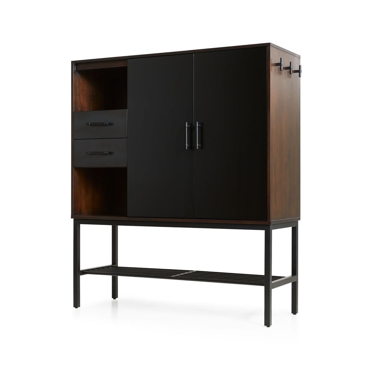 CRATE & BARREL - Gabinete Tatum Negro 140 cm en Madera