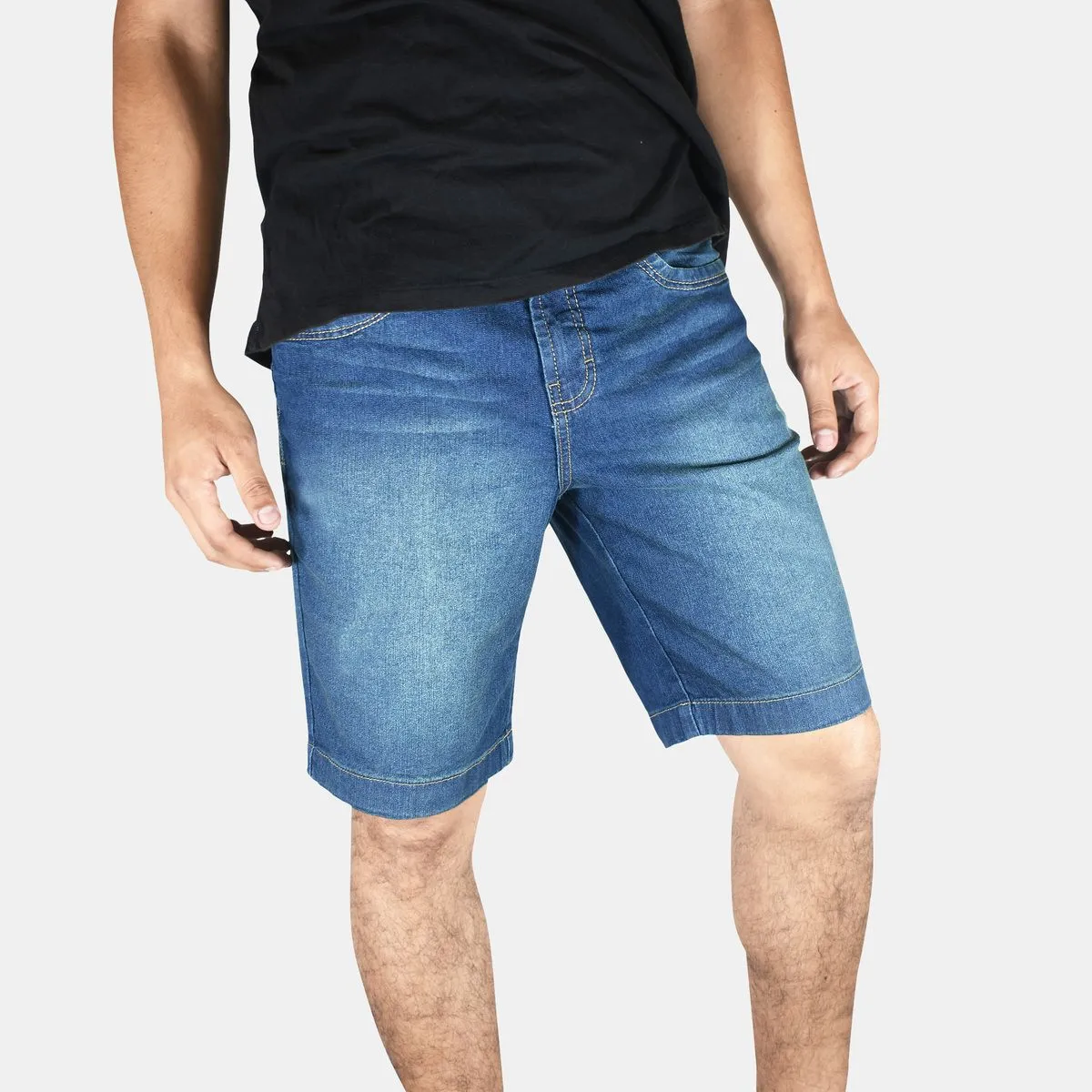 YONISTERS CLOTHING - Denim Short Semipitillo Stretch Yonisters Clothing Verde