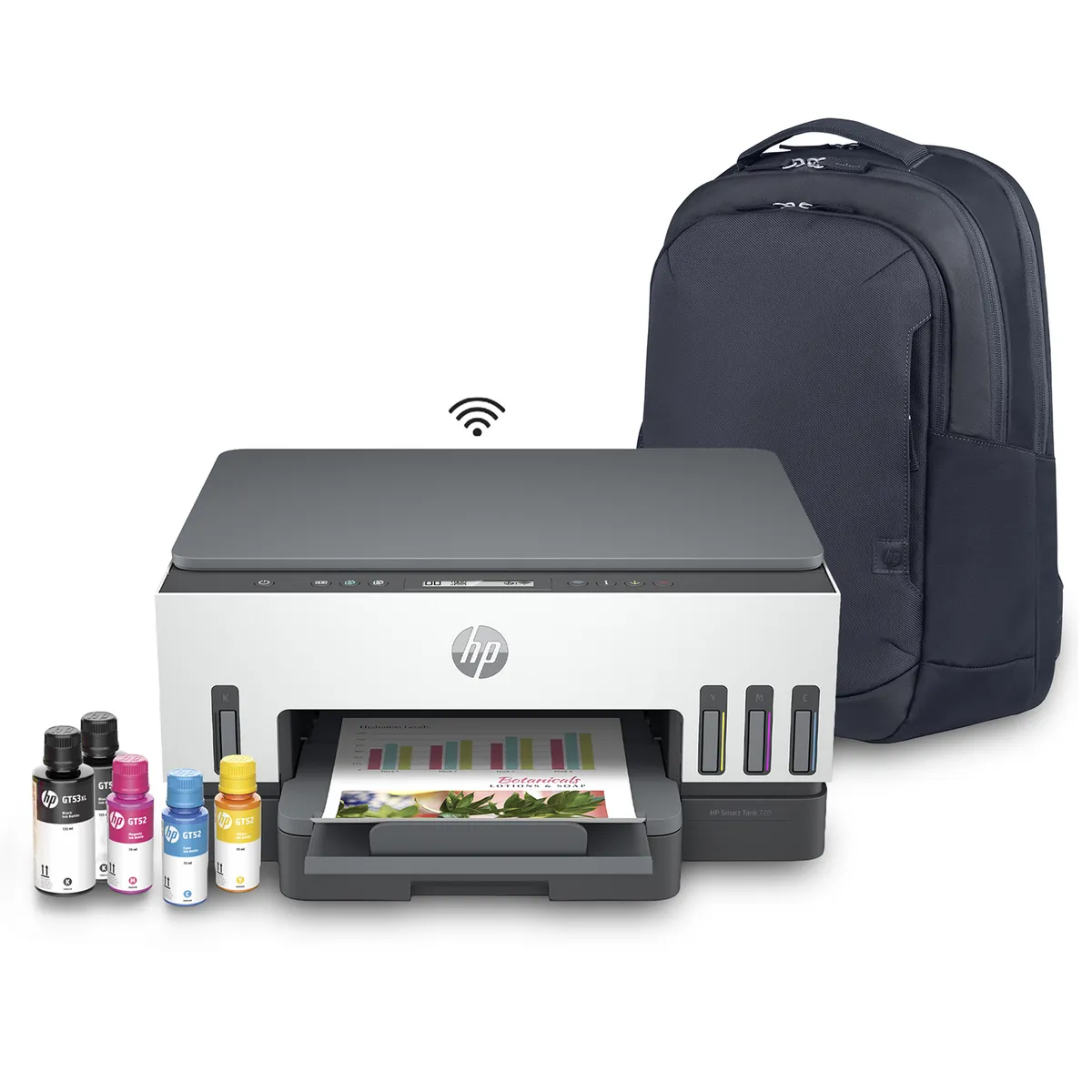 HP - Impresora HP Multifuncional Smart Tank 720 + Mochila HP