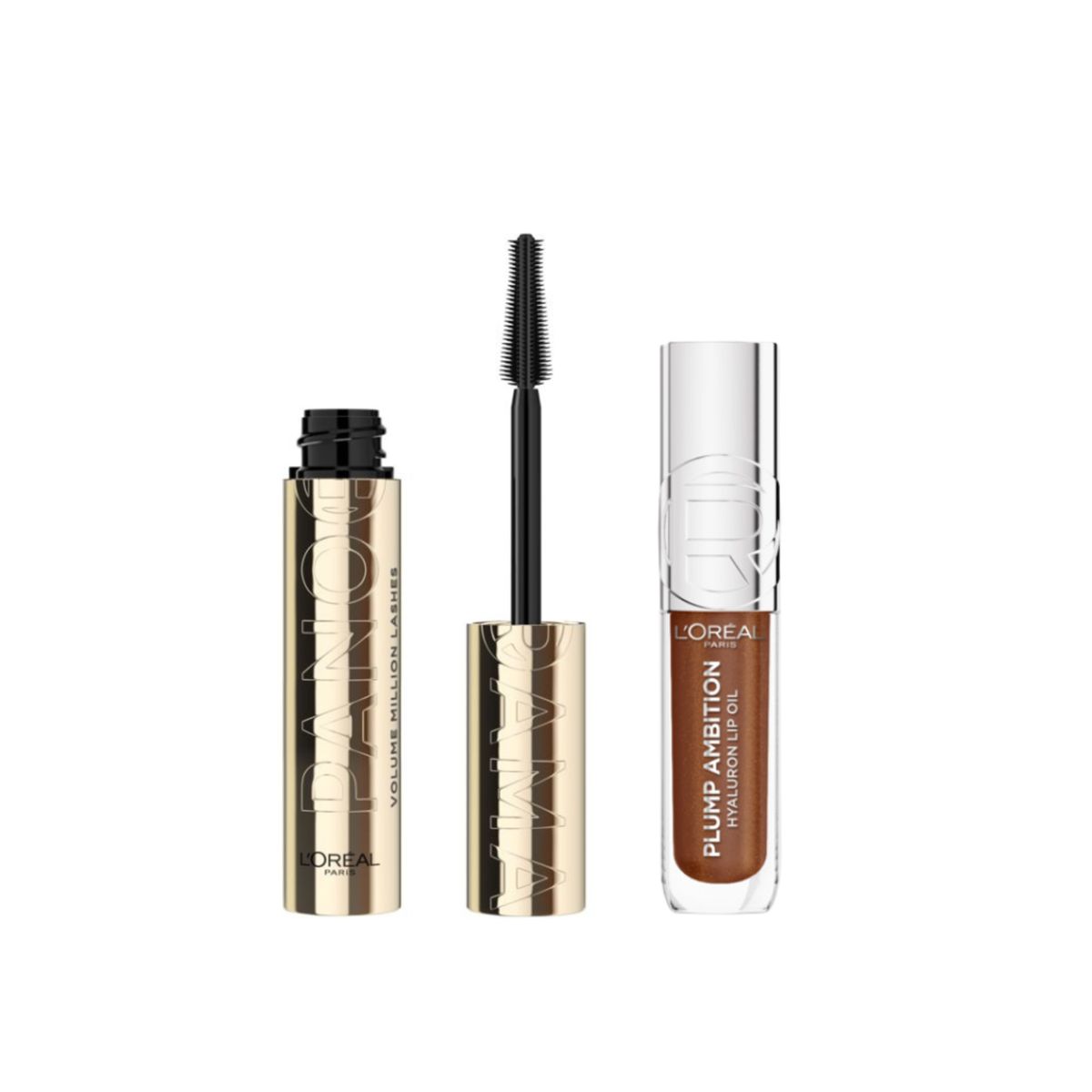 LOREAL PARIS - Pack Mascara Panorama WTP + Labial Plump Ambition La Nuit Sparkle