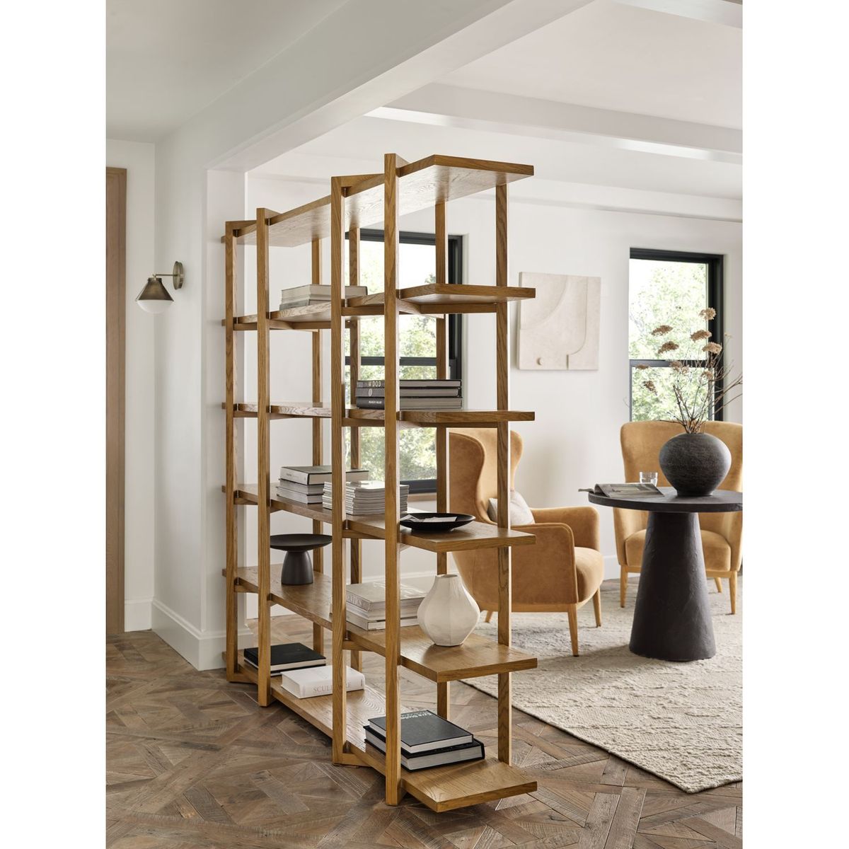 CRATE & BARREL - Librero Thomas 6 Repisas