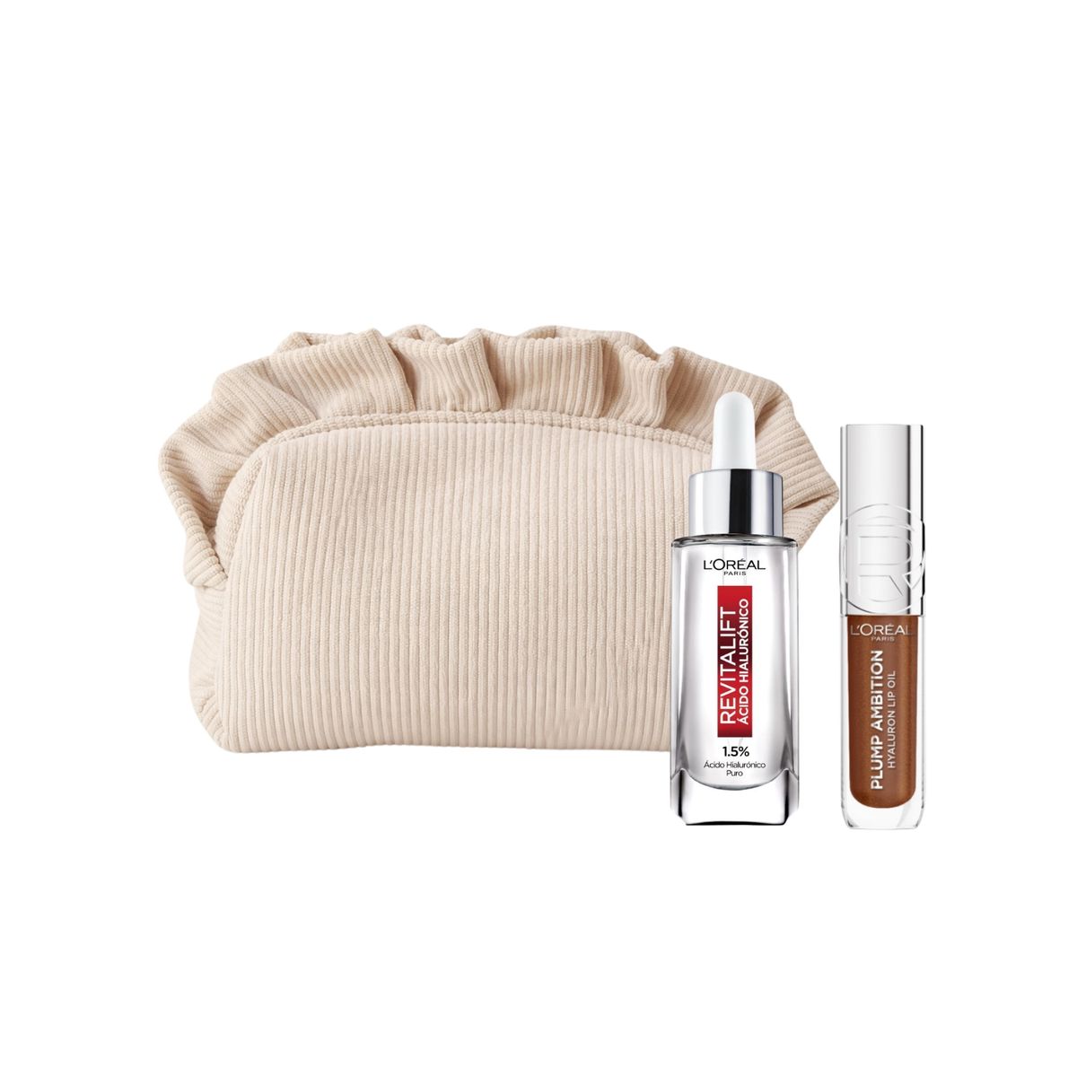 LOREAL PARIS - Set Clean Look: Serum Revitalift + Gloss Plump Ambition