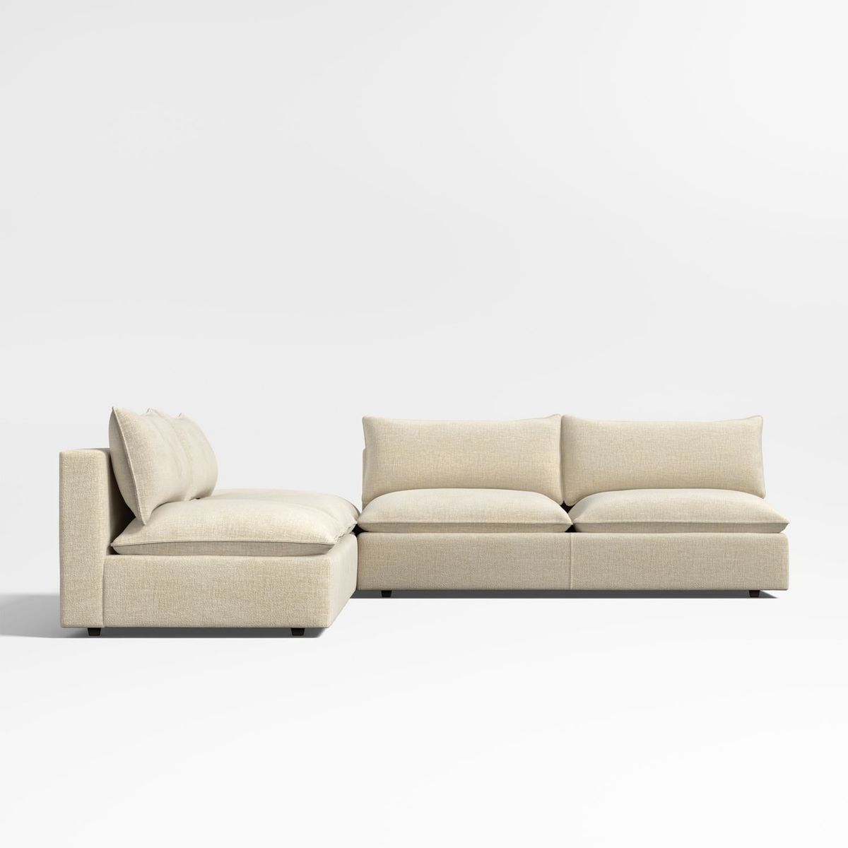 CRATE & BARREL - Seccional modular Lotus 5 cuerpos con Otoman