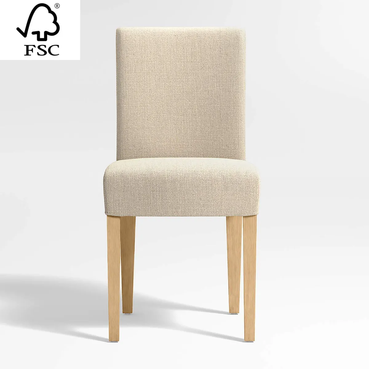 CRATE & BARREL - Set x 6 Sillas de Comedor Lowe Tela Beige