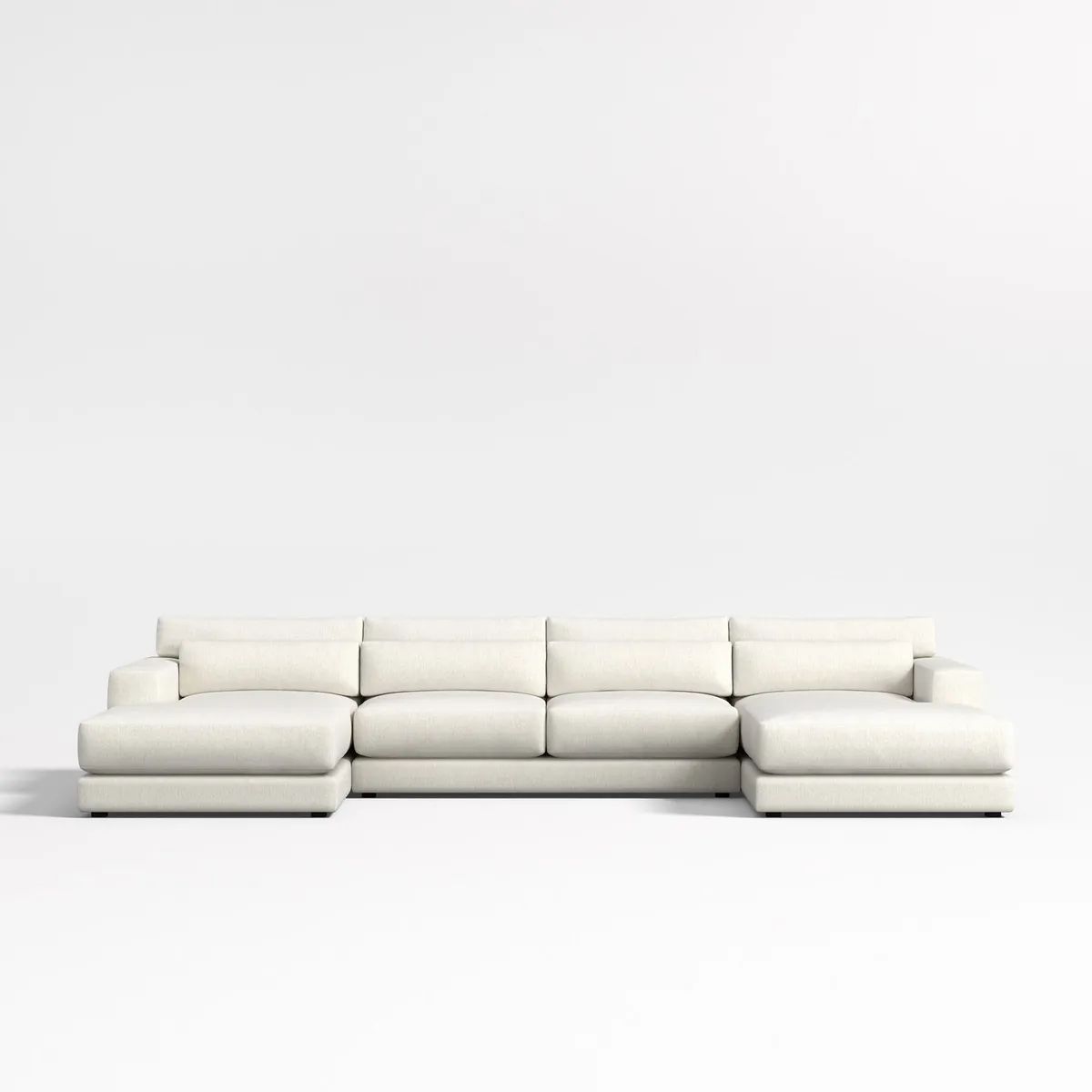 CRATE & BARREL - Seccional Retreat Con Doble Chaise Lounge 6 Cuerpos