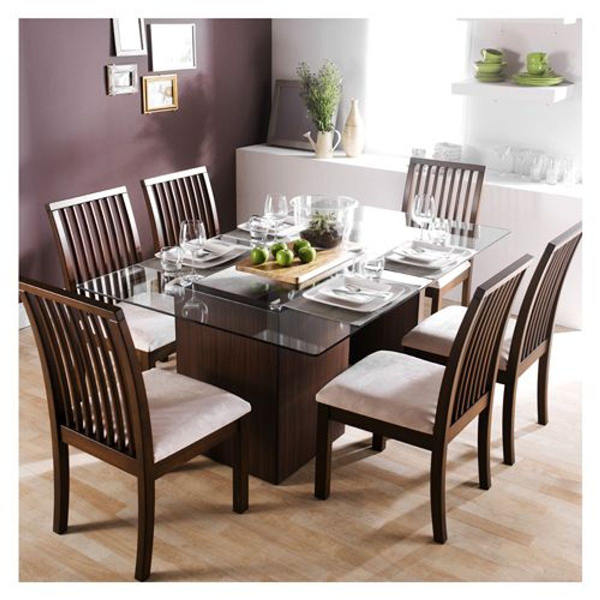 MICA - Juego de Comedor Triana con 6 Sillas