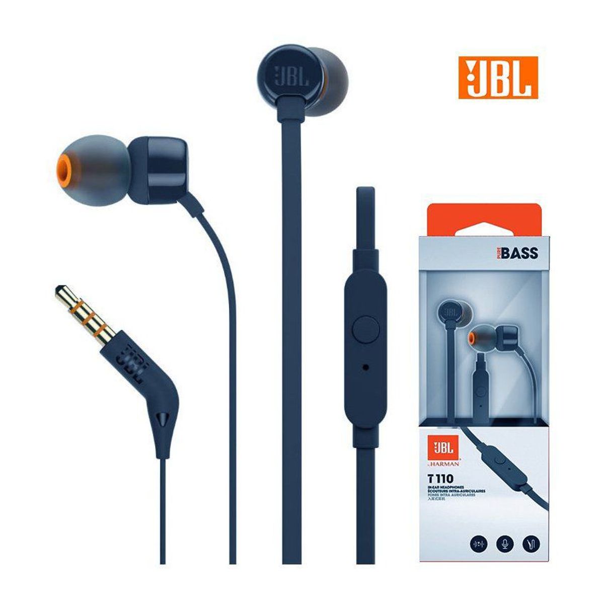 JBL - JBL Audifonos Con Microfono Extra BASS T110 Universal