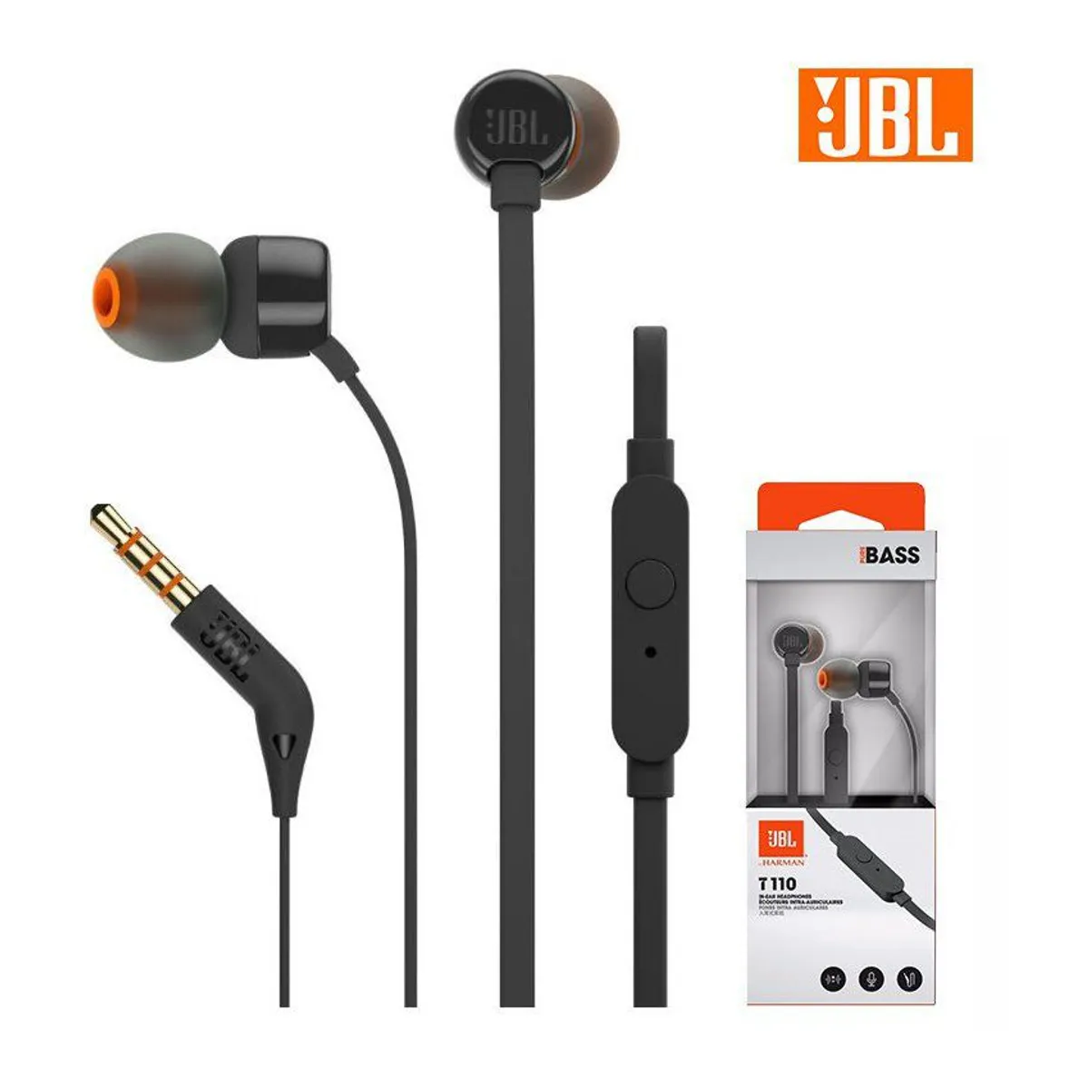 JBL - JBL Audífonos Con Microfono Pure BASS T110 Universal