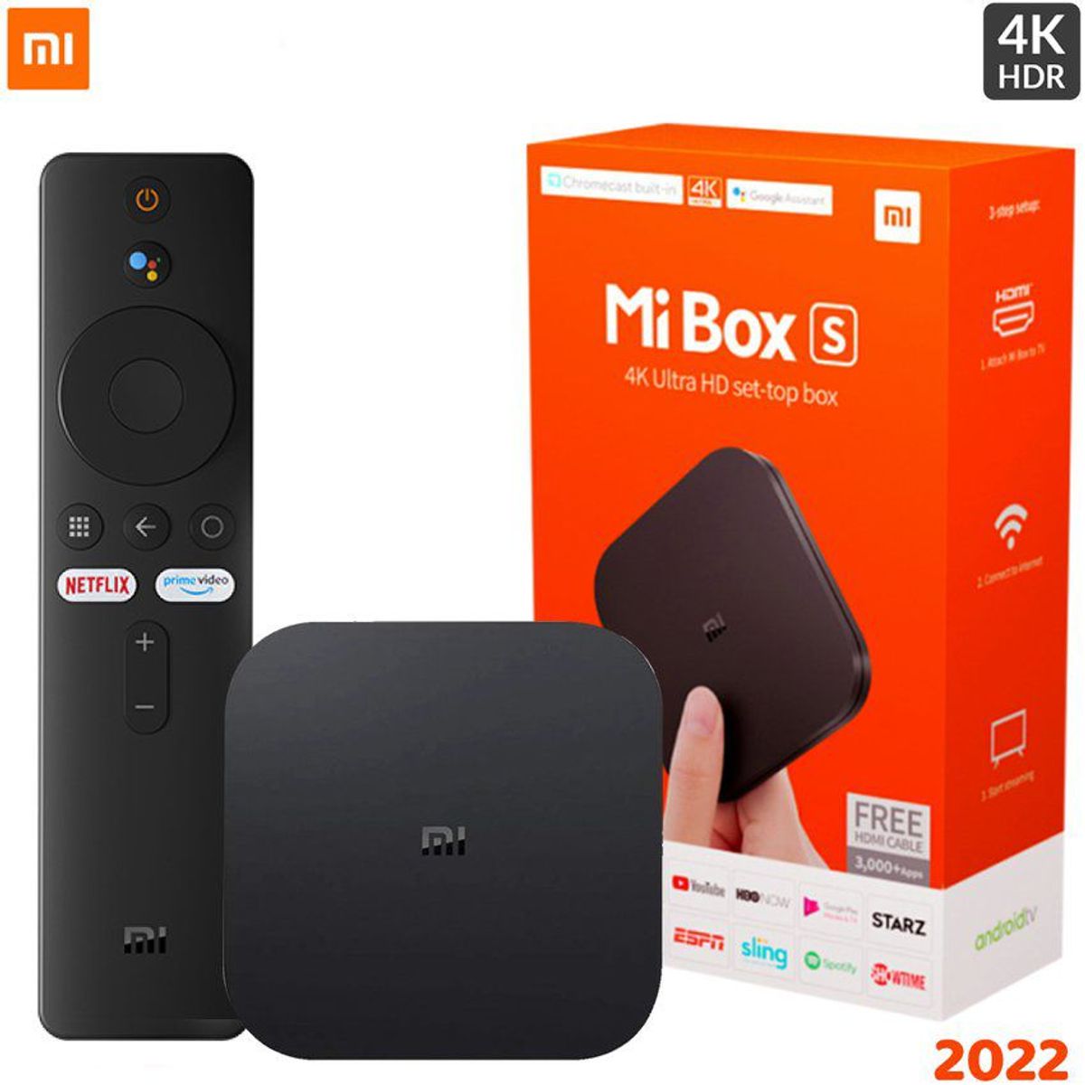 XIAOMI - Xiaomi Mi Box S 4K Android TV 9.0 4K Disney+ Movistar Plus Wifi Streaming