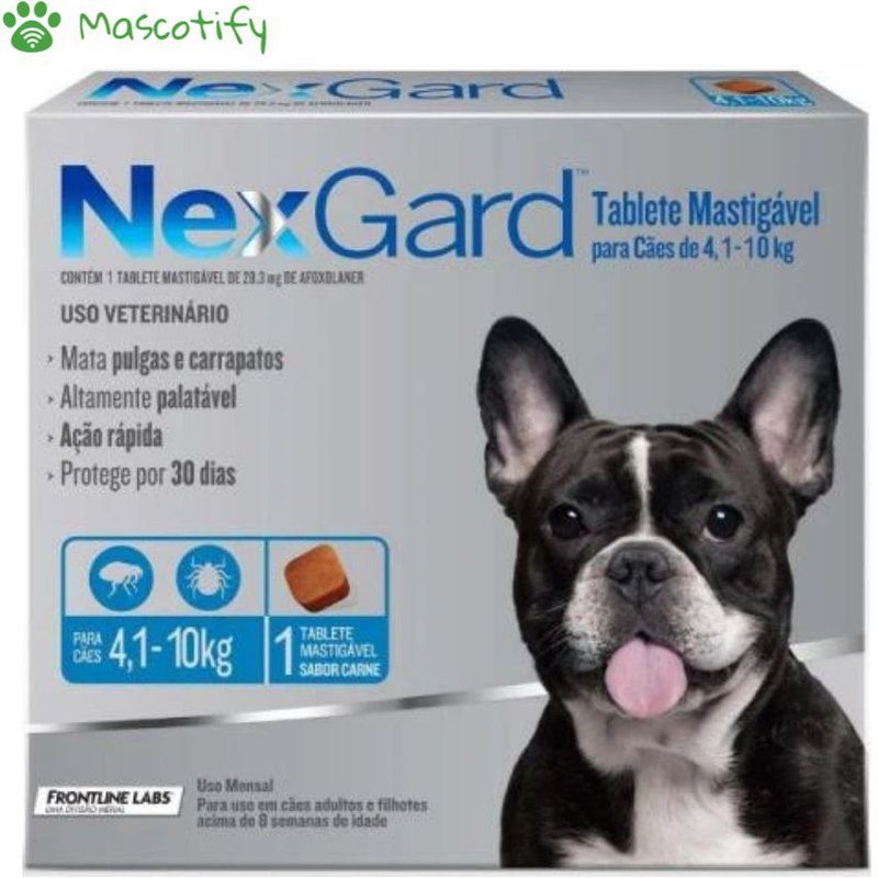 NEXGARD - Nexgard 4 a 10kg x1 tab - 28mg Antipulgas para perros